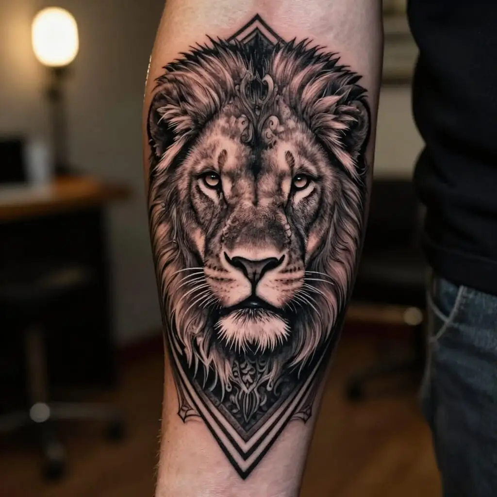Tatouage et article : Signification du tatouage lion : force, royauté, courage