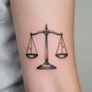 Illustration : Tatouage Balance : idées, symboles et significations