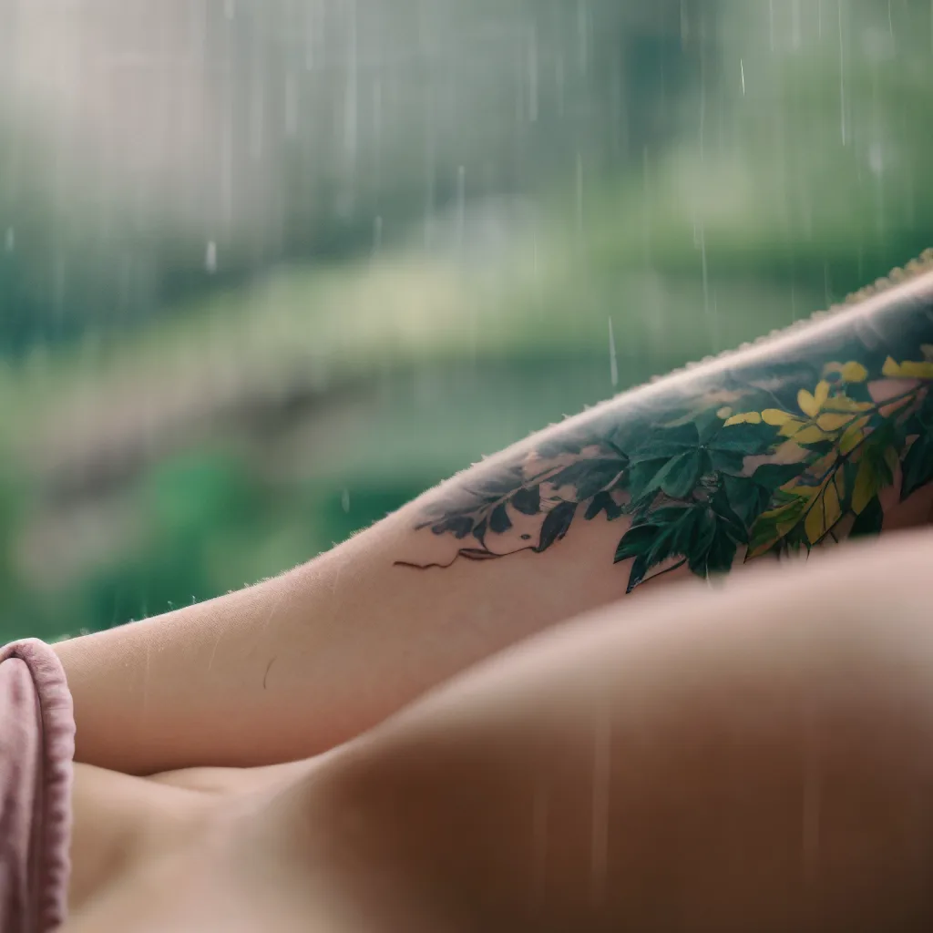 Tatouage Yin Yang fusionné avec un arbre de vie